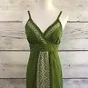 Apt. 9 Green Embroidered Maxi Dress